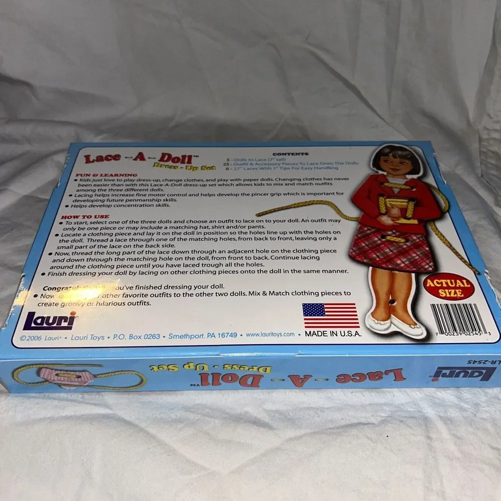 Lauri Lace A Doll Dress Up Set 3 Dolls Rare 25 Outfits Motor Control‎  USA A1